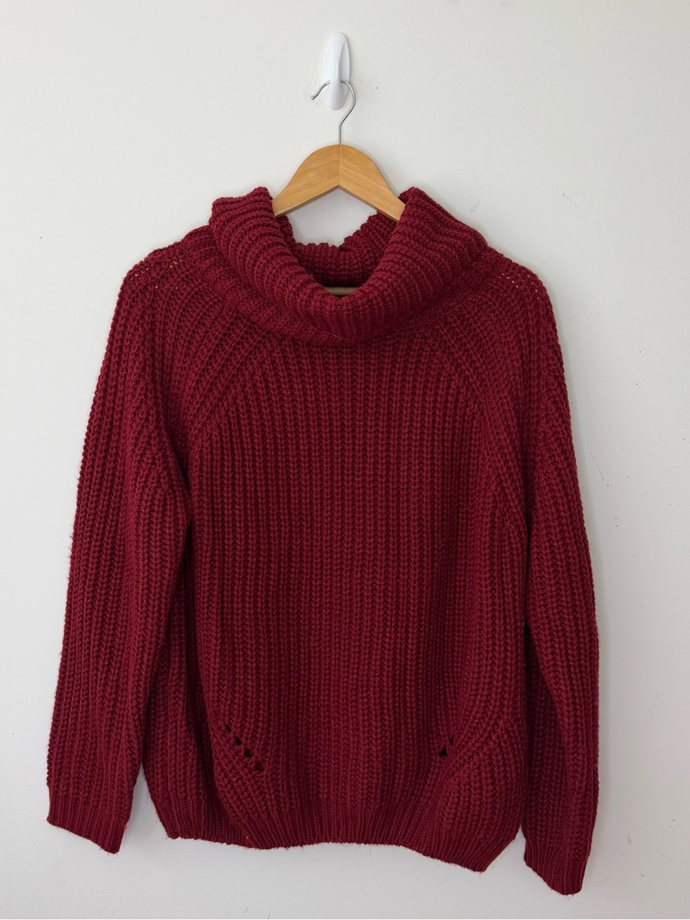 NWT Harper Heritage Chunky Knit Sweater Small Red Long Sleeves